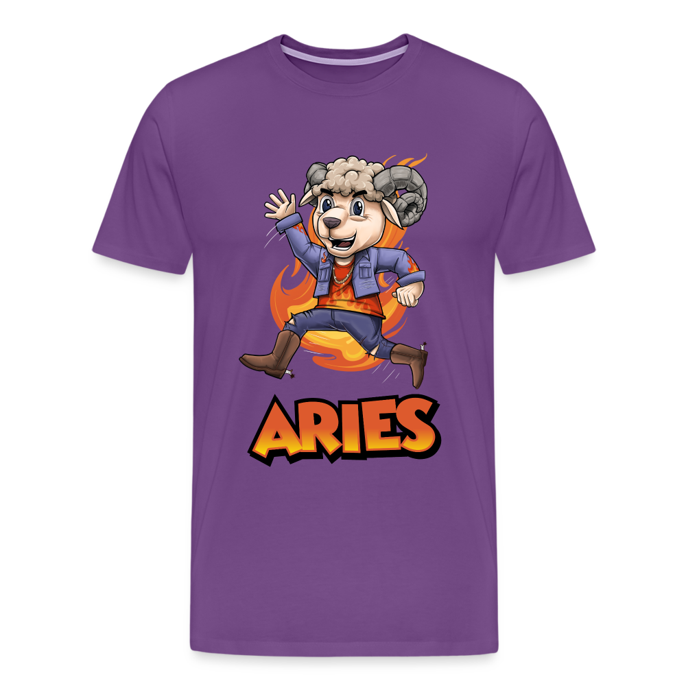 Men's Playful Aries Premium T-Shirt - purple