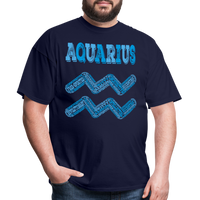 Thumbnail for Men's Power Words Aquarius Classic T-Shirt - navy