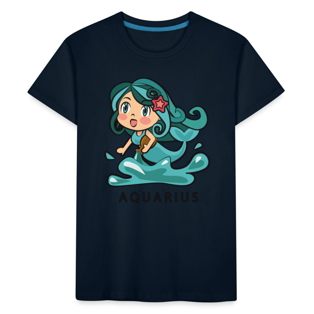 Kid’s Sweet Astro Aquarius Premium Organic T-Shirt - deep navy