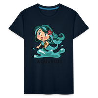 Thumbnail for Kid’s Sweet Astro Aquarius Premium Organic T-Shirt - deep navy