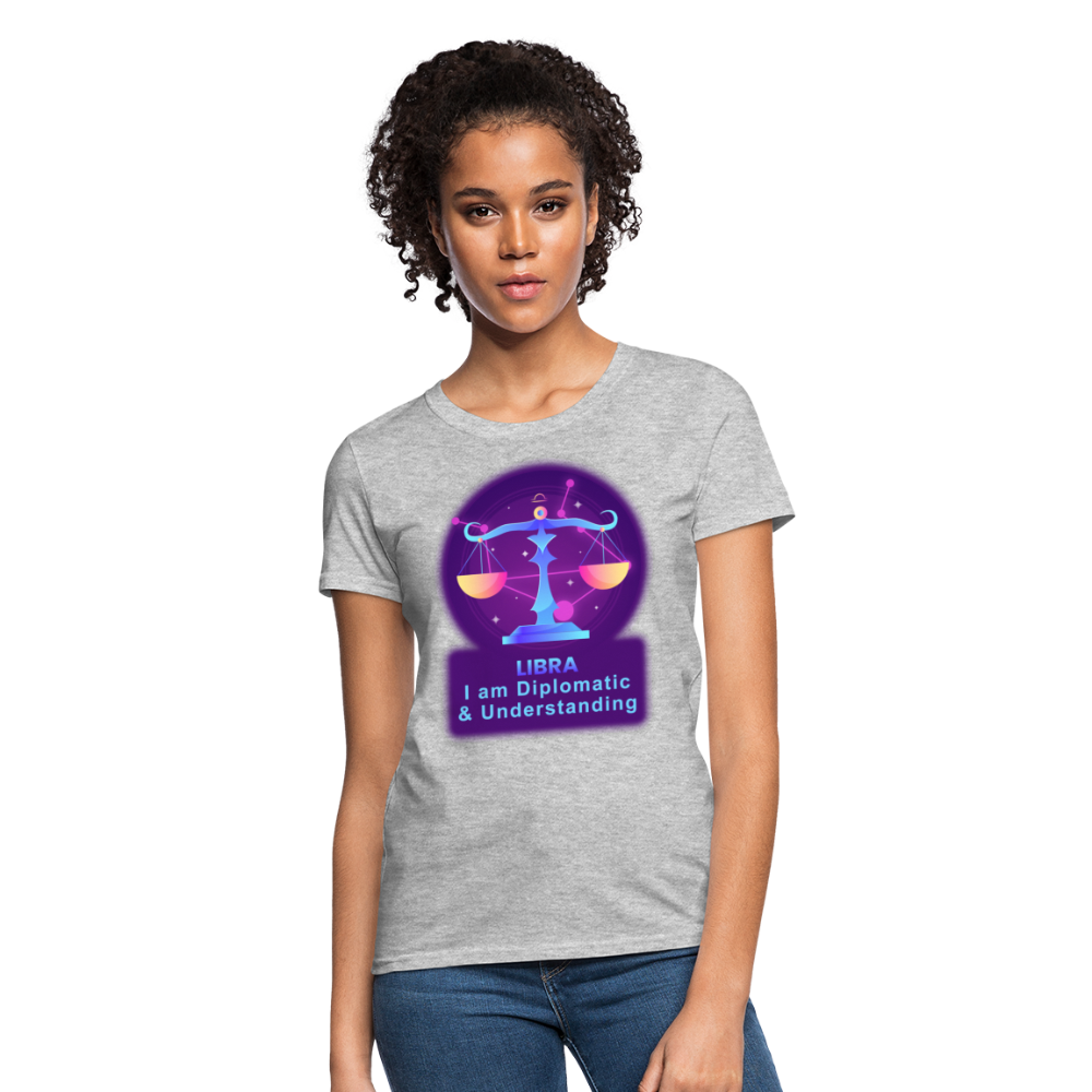 Women's Neon Libra T-Shirt - heather gray