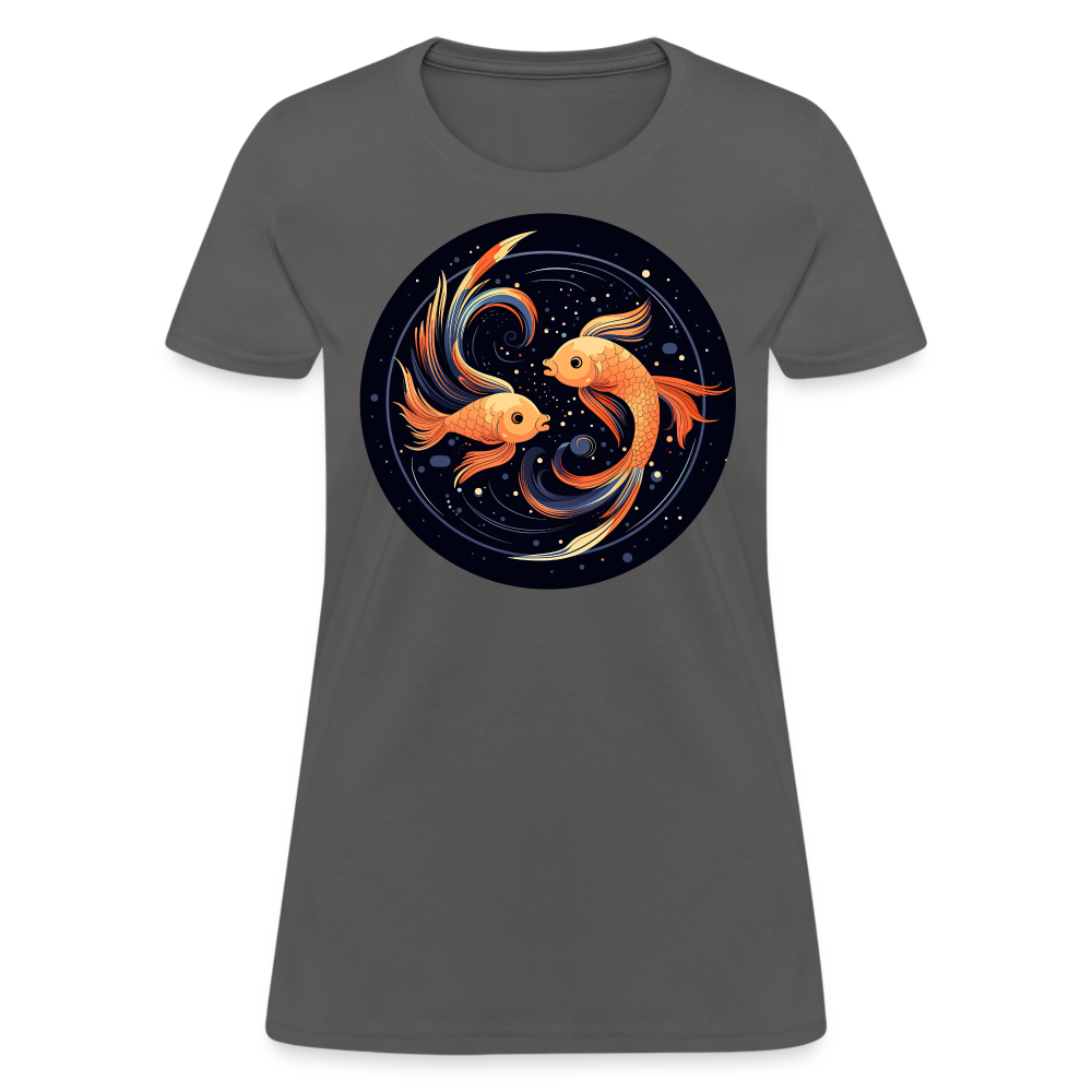 Women's Mystic Pisces T-Shirt - charcoal