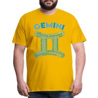 Thumbnail for Men's Power Words Gemini Premium T-Shirt - sun yellow