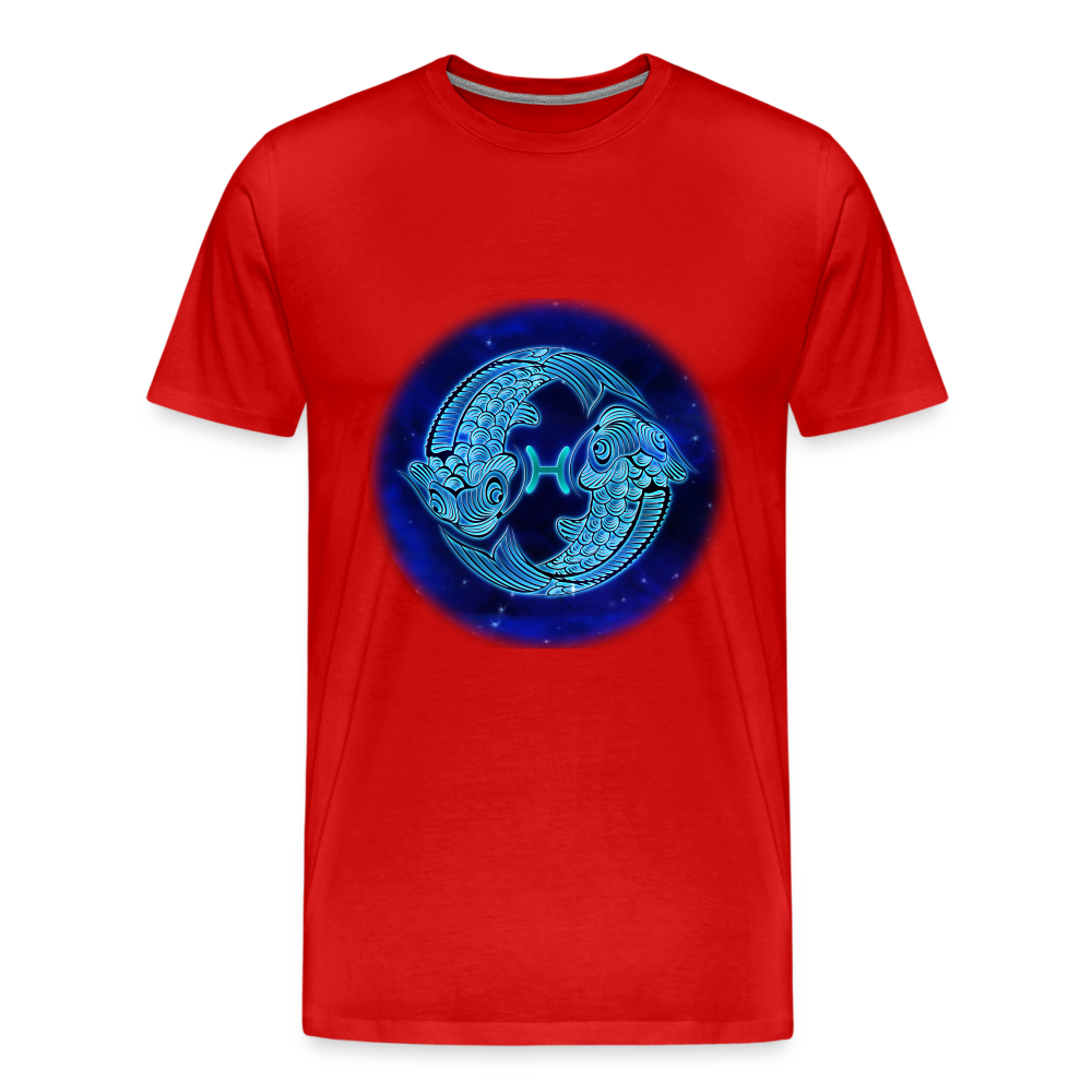 Men's Pisces Premium T-Shirt - red