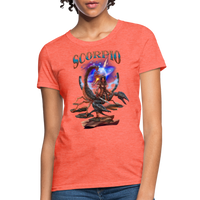 Thumbnail for Women's Astral Scorpio T-Shirt - heather coral