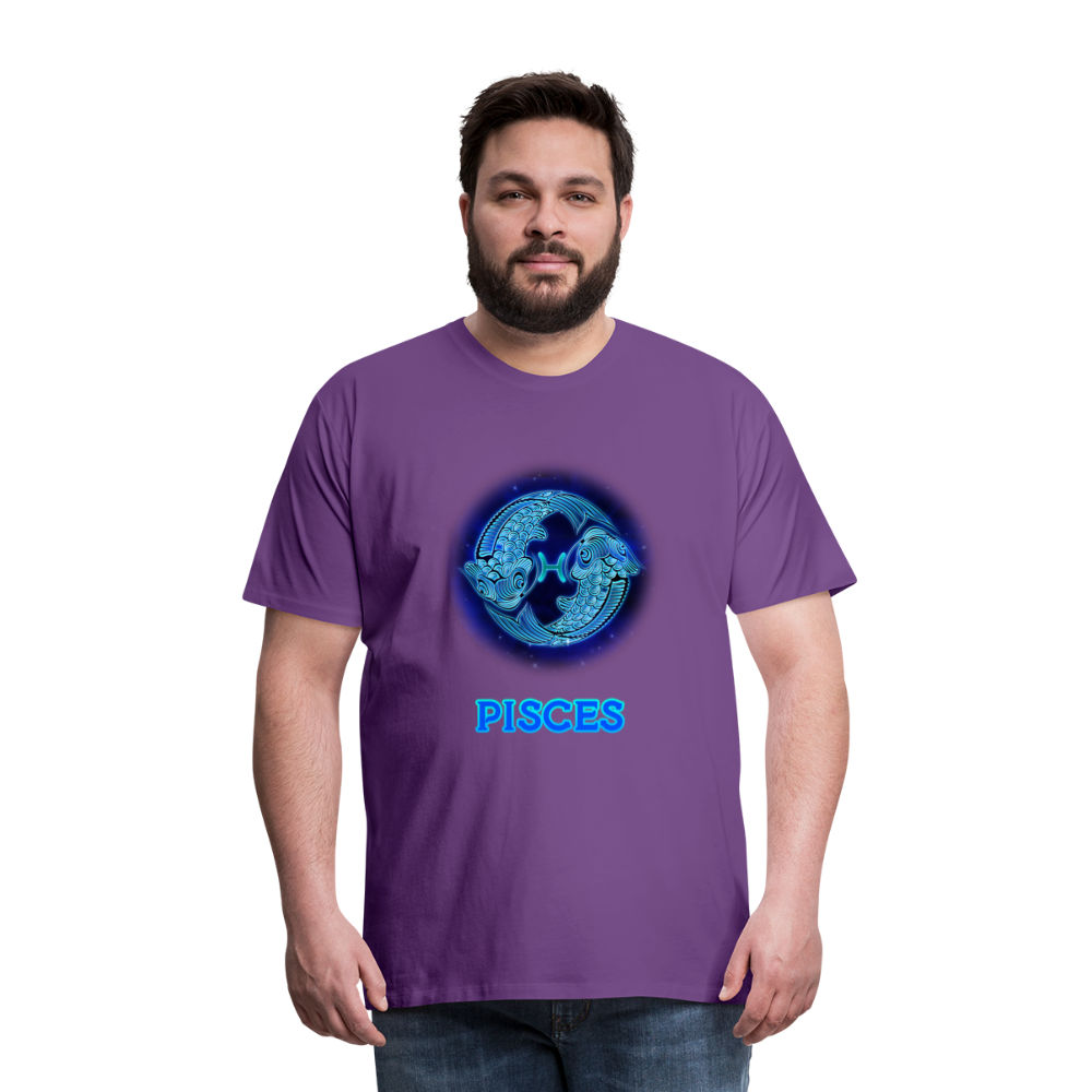 Men's Pisces Premium T-Shirt - purple