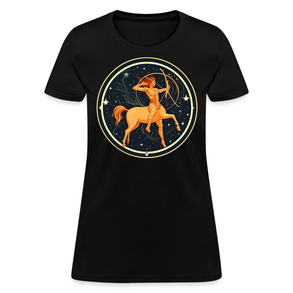 Women's Mystic Sagittarius T-Shirt - black