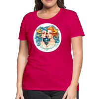 Thumbnail for Women’s Symbol Gemini Premium T-Shirt - dark pink