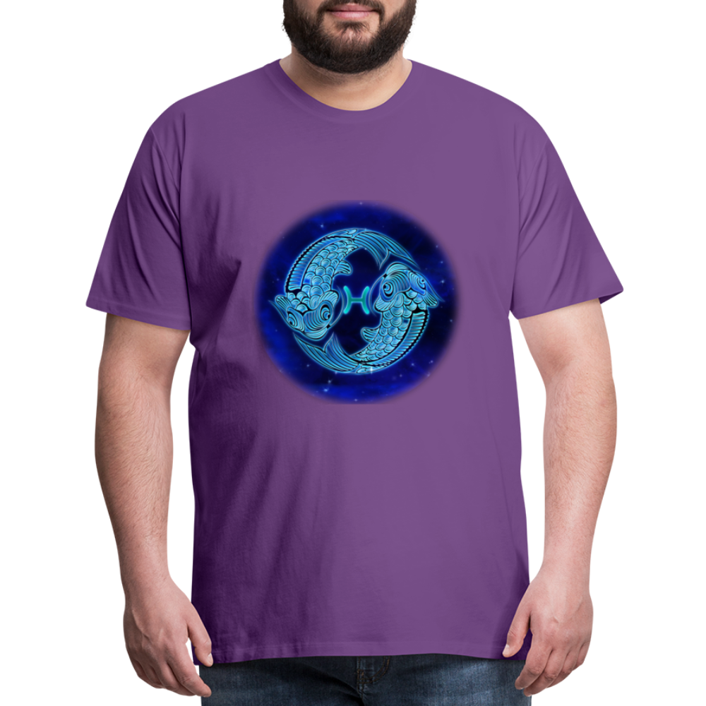 Men's Pisces Premium T-Shirt - purple