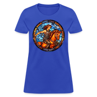 Thumbnail for Women's Mosaic Sagittarius T-Shirt - royal blue