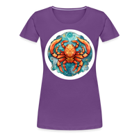 Thumbnail for Women’s Symbol Cancer Premium T-Shirt - purple