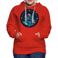 Thumbnail for Women’s Magic Sagittarius Premium Hoodie - red