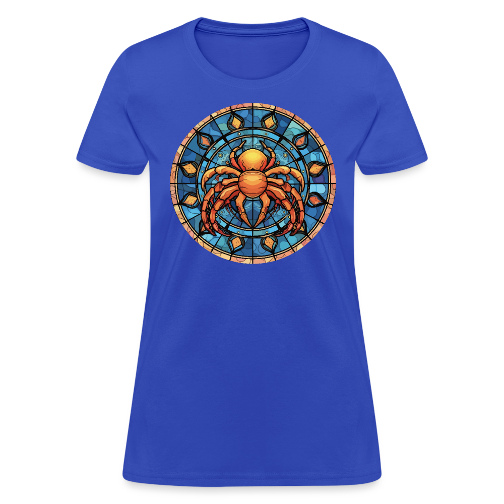 Women's Mosaic Cancer T-Shirt - royal blue