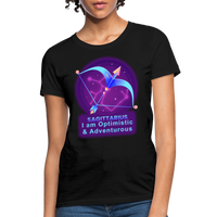 Thumbnail for Women's Neon Sagittarius T-Shirt - black