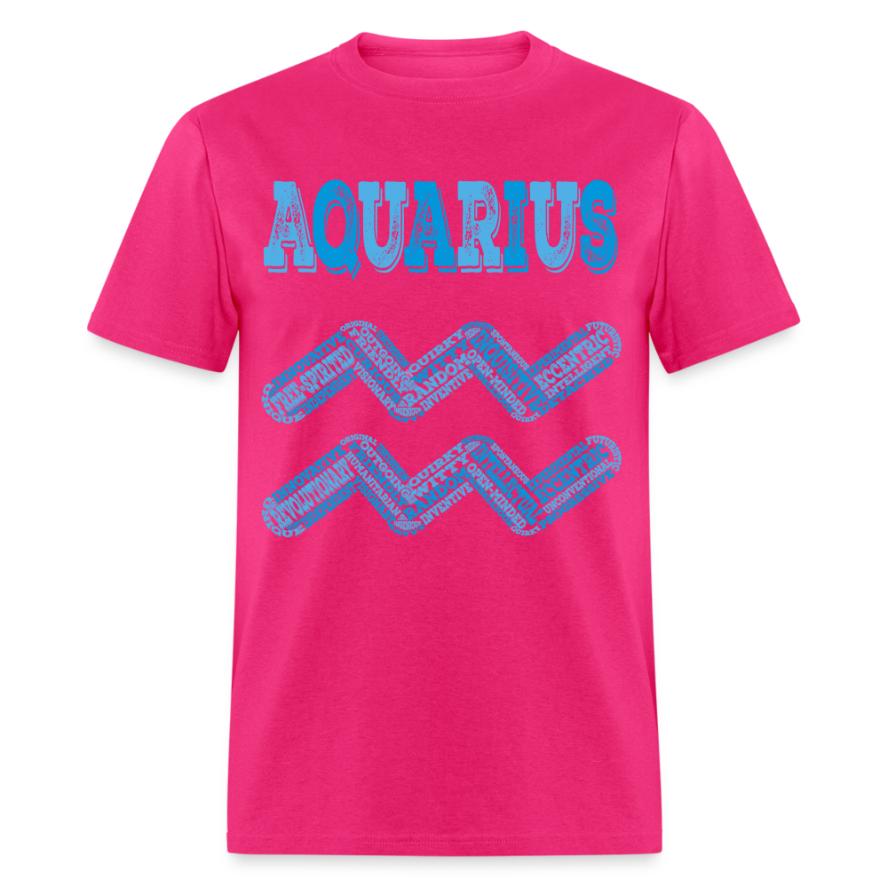 Men's Power Words Aquarius Classic T-Shirt - fuchsia