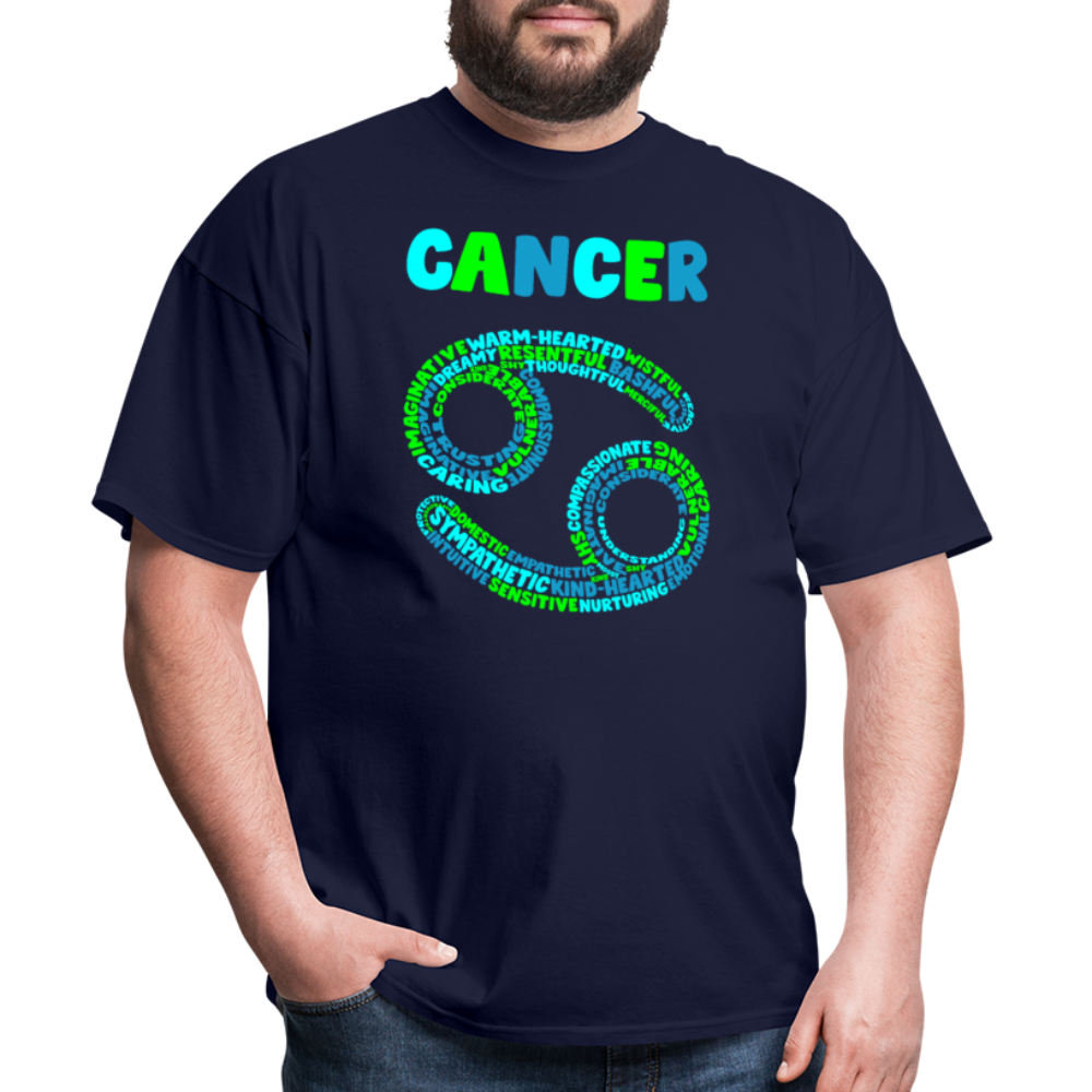 Men's Power Words Cancer Classic T-Shirt - navy