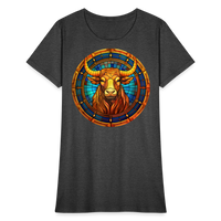 Thumbnail for Women's Mosaic Taurus T-Shirt - heather black