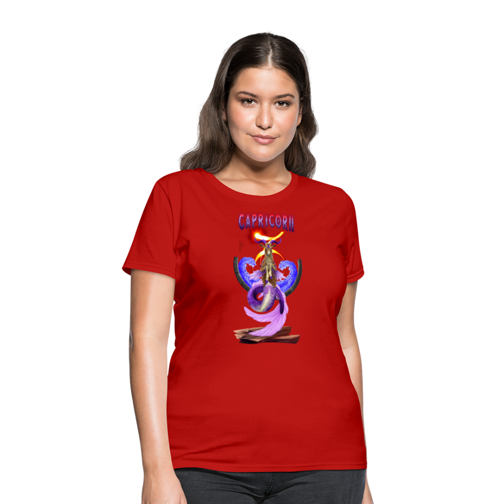 Astral Capricorn Women's T-Shirt - red