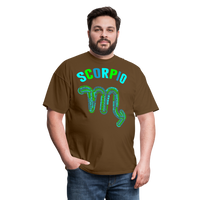 Thumbnail for Men's Power Words Scorpio Classic T-Shirt - brown