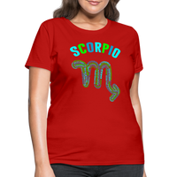 Thumbnail for Women's Power Words Scorpio T-Shirt - red