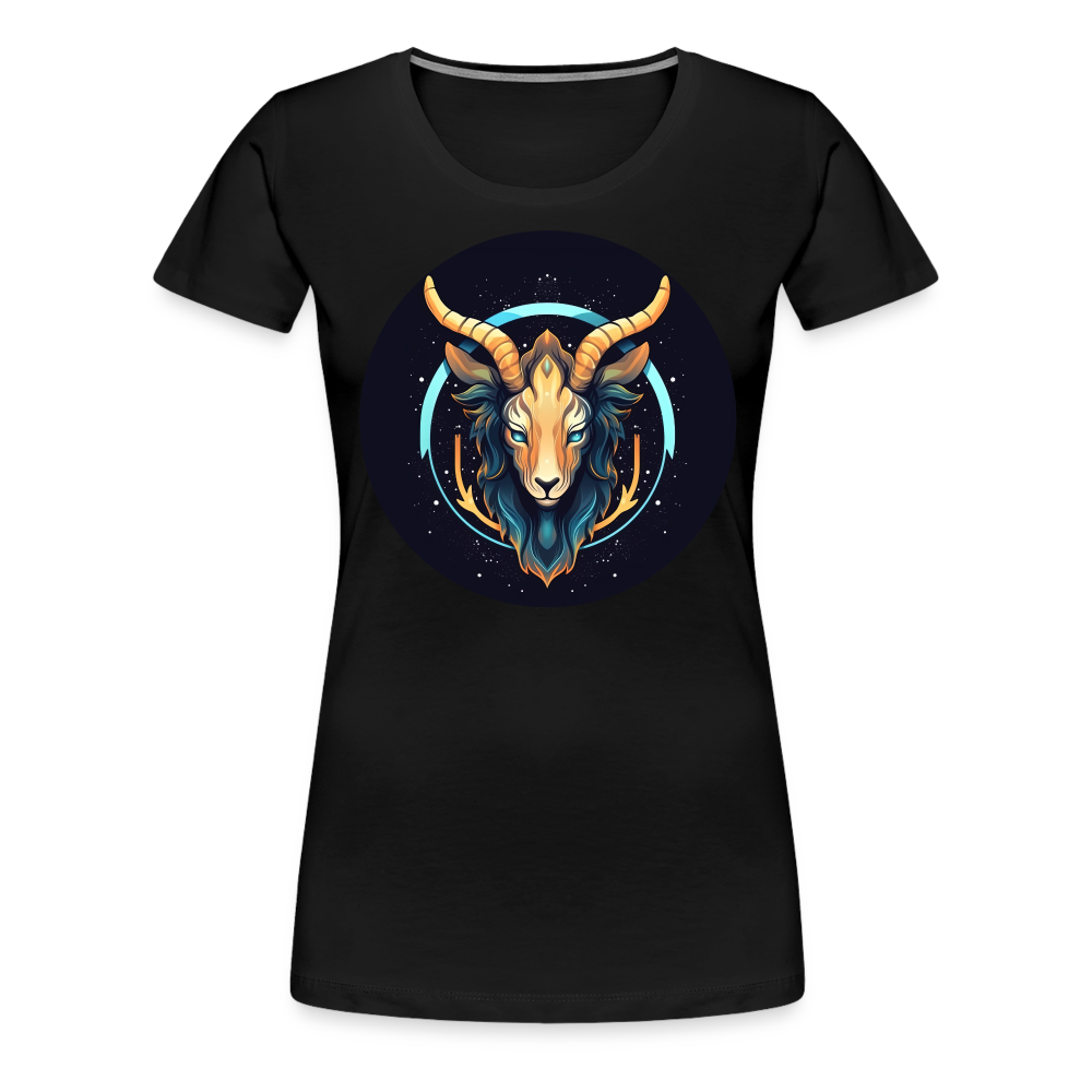 Women’s Mystic Capricorn Premium T-Shirt - black