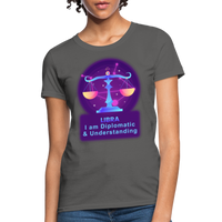 Thumbnail for Women's Neon Libra T-Shirt - charcoal