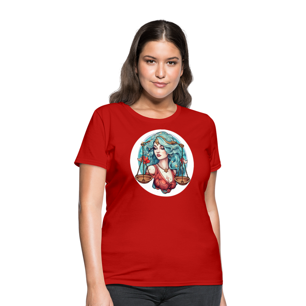 Women's Symbol Libra T-Shirt - red