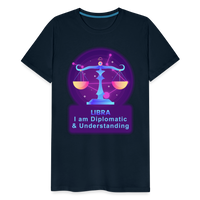 Thumbnail for Men's Neon Libra Premium T-Shirt - deep navy