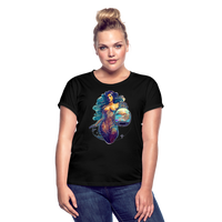 Thumbnail for Women's Mythical Aquarius Relaxed Fit T-Shirt - black