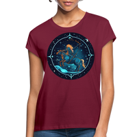 Thumbnail for Women's Magic Sagittarius Relaxed Fit T-Shirt - burgundy