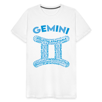 Thumbnail for Men's Power Words Gemini Premium T-Shirt - white