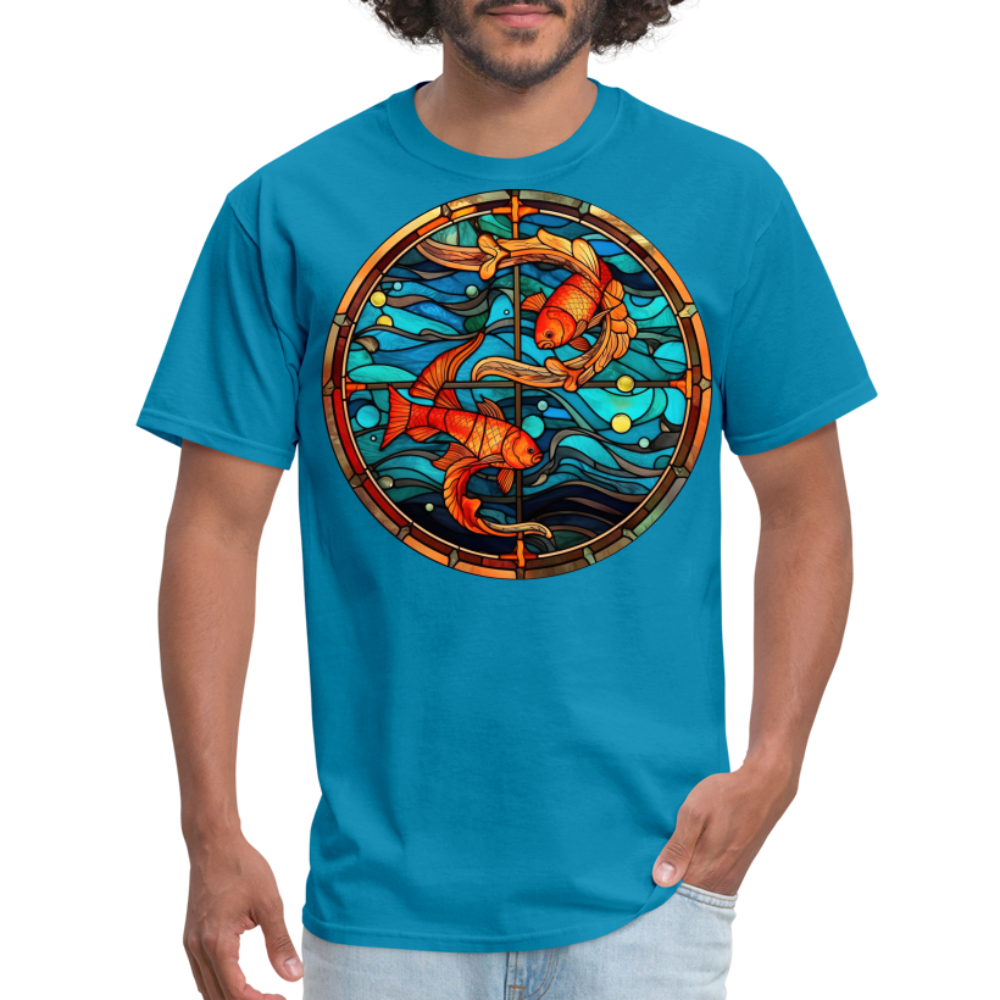 Men's Mosaic Pisces Classic T-Shirt - turquoise