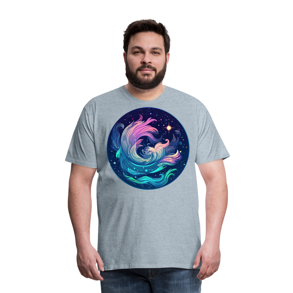 Men's Magic Aquarius Premium T-Shirt - heather ice blue