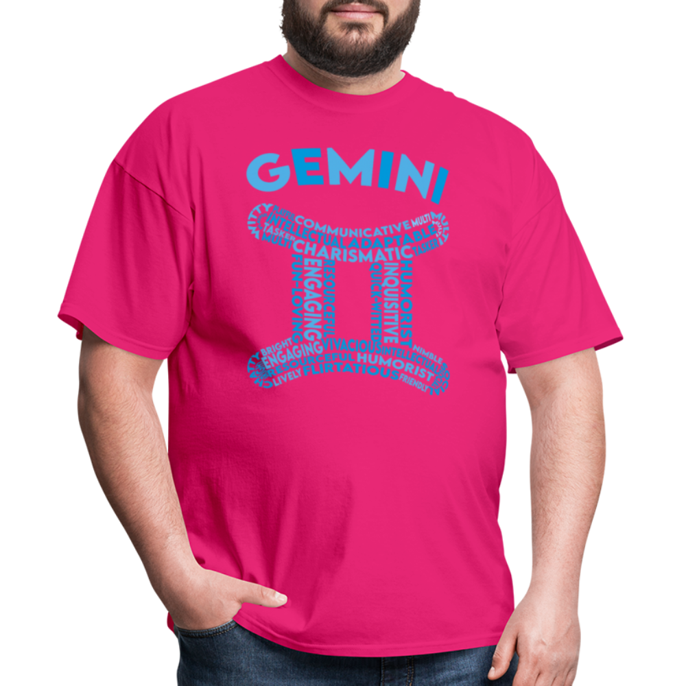 Men's Power Words Gemini Classic T-Shirt - fuchsia