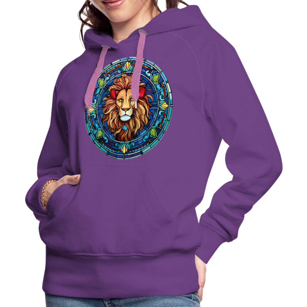 Women’s Mosaic Leo Premium Hoodie - purple 