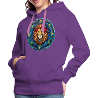 Thumbnail for Women’s Mosaic Leo Premium Hoodie - purple 