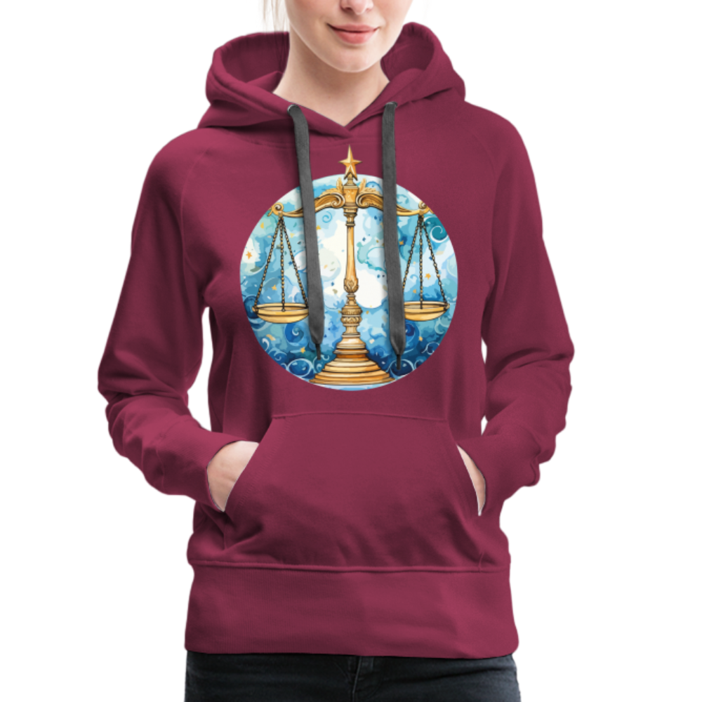 Women’s Mythical Libra Premium Hoodie - burgundy