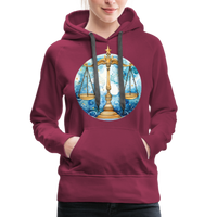 Thumbnail for Women’s Mythical Libra Premium Hoodie - burgundy