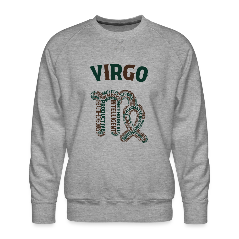 Men's Power Words Virgo Premium Sweatshirt - heather grey