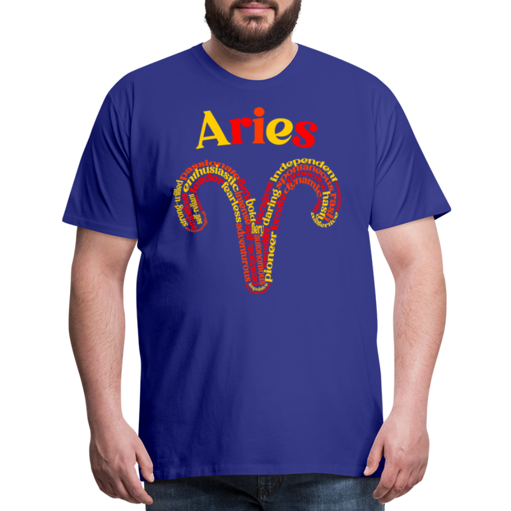 Men's Power Words Aries Premium T-Shirt - royal blue