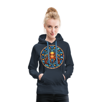 Thumbnail for Women’s Mosaic Cancer Premium Hoodie - navy