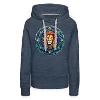 Thumbnail for Women’s Mosaic Leo Premium Hoodie - heather denim