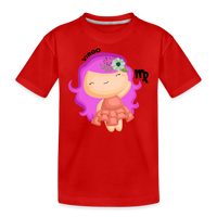 Thumbnail for Kid’s Astro Girl Virgo Premium Organic T-Shirt - red