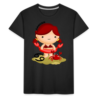 Thumbnail for Kid’s Astro Girl Cancer Premium Organic T-Shirt - black