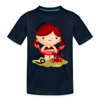 Thumbnail for Kid’s Astro Girl Cancer Premium Organic T-Shirt - deep navy