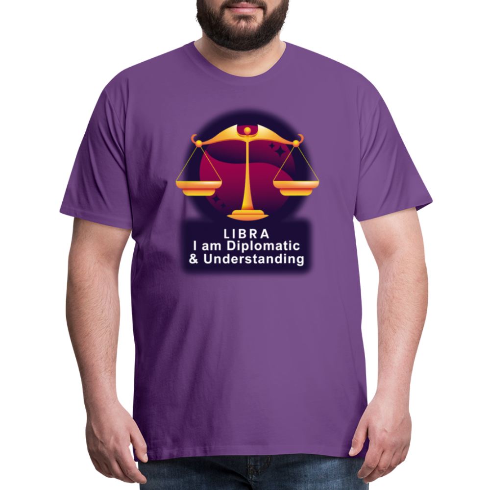 Men's Glow Libra Premium T-Shirt - purple