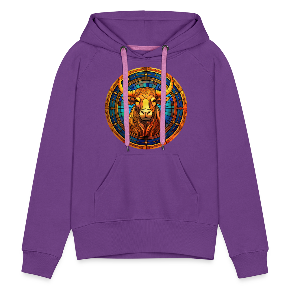 Women’s Mosaic Taurus Premium Hoodie - purple 