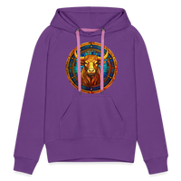 Thumbnail for Women’s Mosaic Taurus Premium Hoodie - purple 