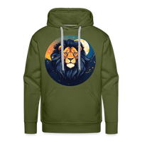 Thumbnail for Men’s Mystic Leo Premium Hoodie - olive green