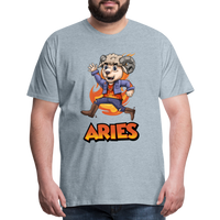 Thumbnail for Men's Playful Aries Premium T-Shirt - heather ice blue